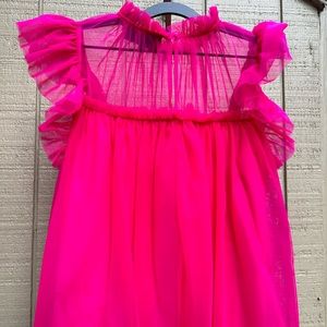 Anthropologie Pink Party top